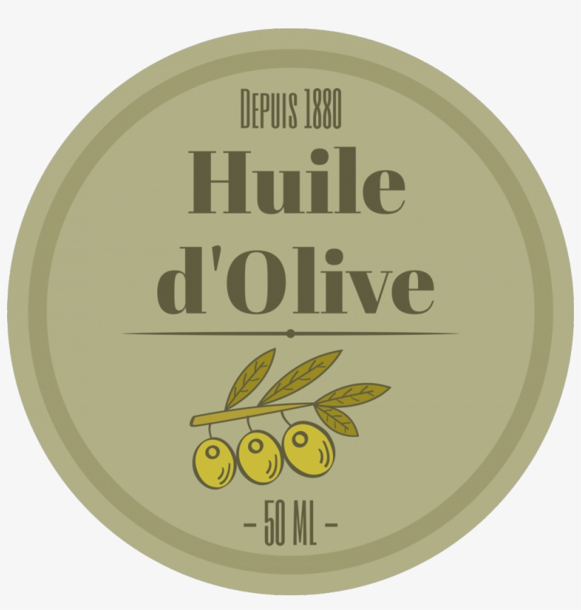 Custom Self-adhesive Label Round Olive Oil - Circle, transparent png download
