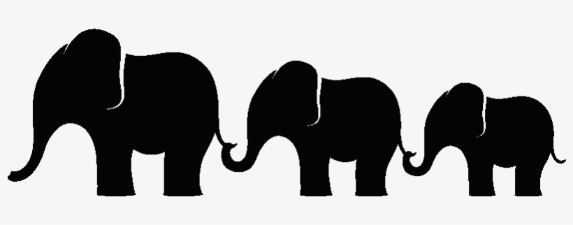 Muursticker Drie Olifanten Op Een Rij - Fila De Elefantes, transparent png download