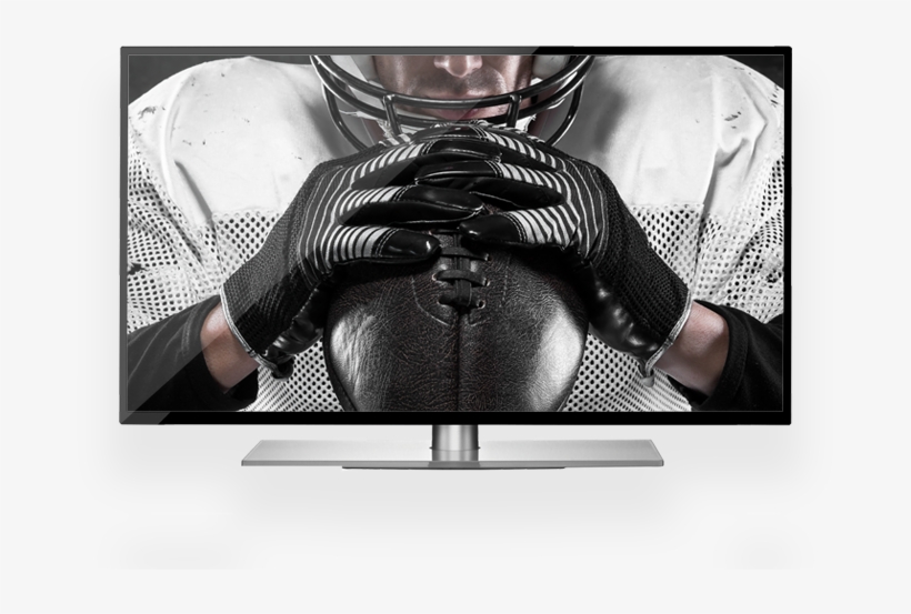 Longhorn Network On Dish Football Player Holding Ball - Led-backlit Lcd Display, transparent png download