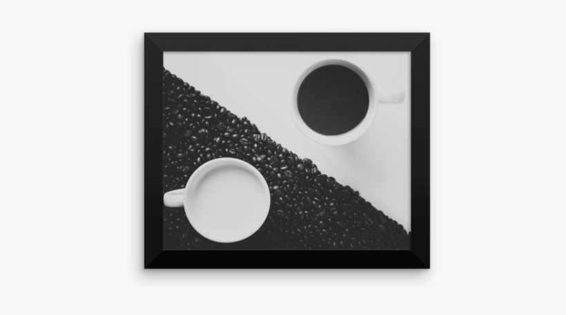 Black & White Coffee Cup Poster, transparent png download