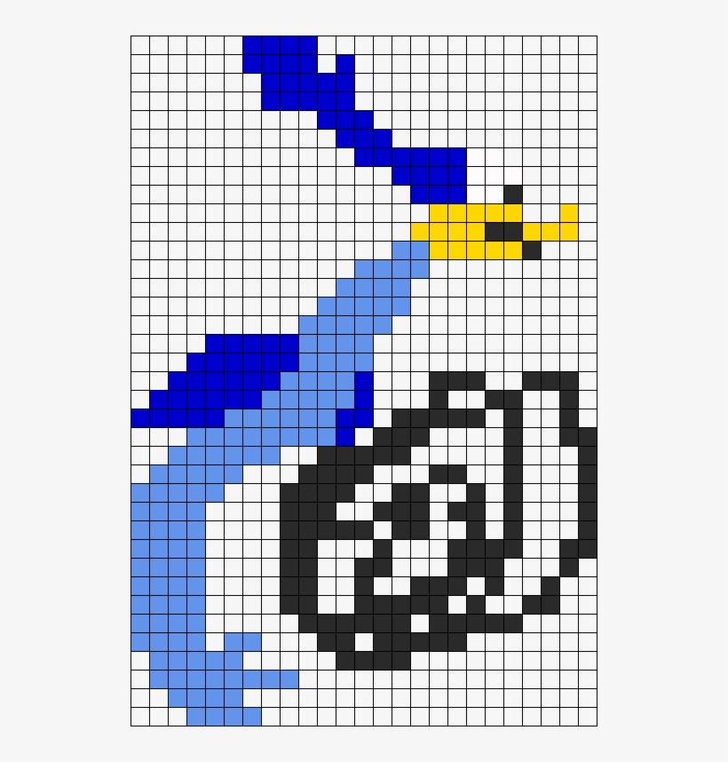 Meep Meep Road Runner Perler Bead Pattern / Bead Sprite - Perler Beads Roadrunner, transparent png download