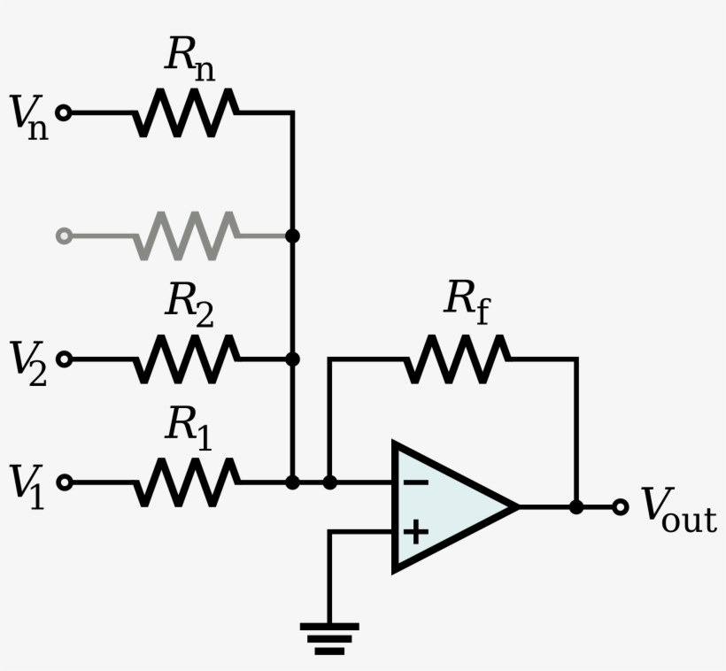 Op-amp Summing Amplifier - Op Amp Summing Amplifier, transparent png download