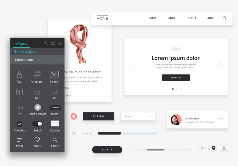 Free Ui Components For Web, Ios And Android App Prototyping, transparent png download