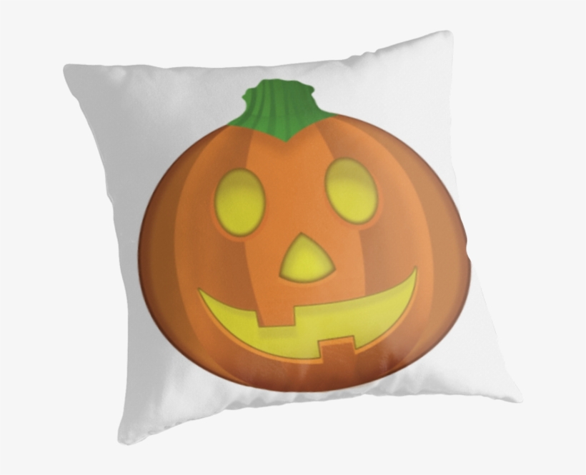 "pumpkin Emoji " Throw Pillows - Cushion, transparent png download
