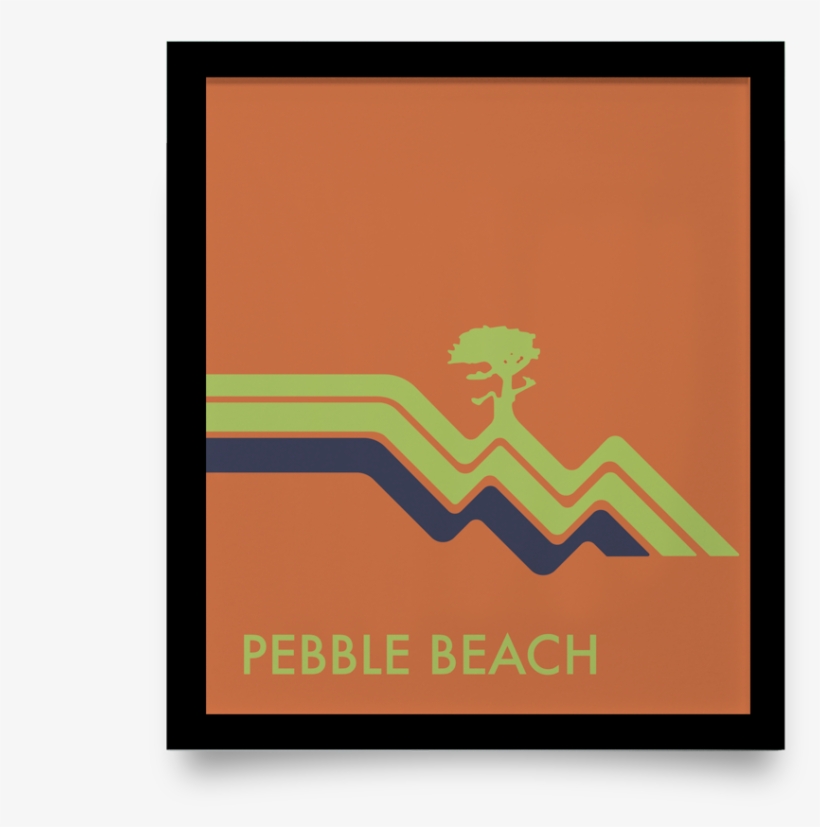 Pebble Beach Waves Orange Giclée Print - Graphic Design, transparent png download