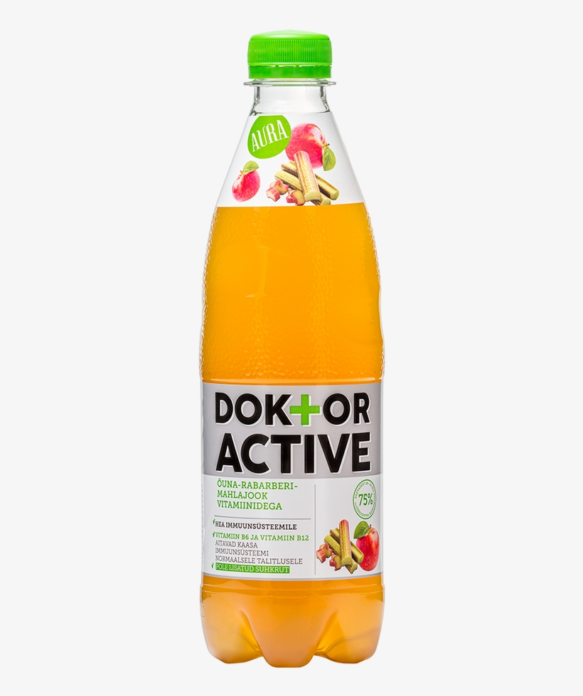 Dr Active Apple & Rhubarb Juice Drink With Vitamins - Orange Drink, transparent png download