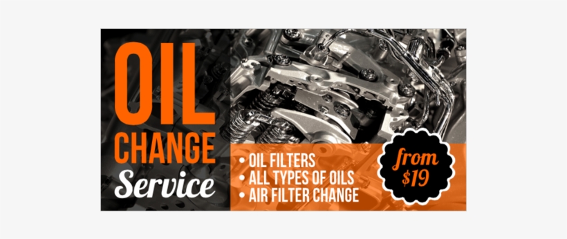 Oil Change Vinyl Banner With Services List And $19 - Poster, transparent png download