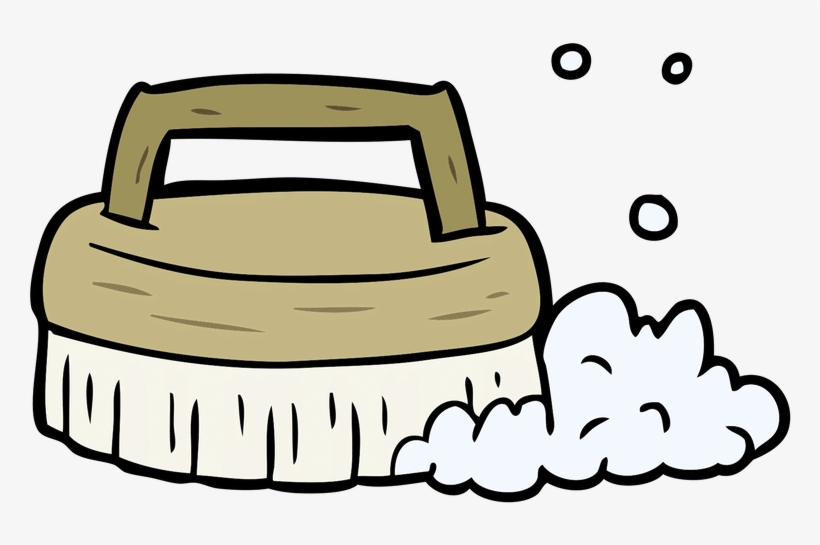 Picture Royalty Free E S L Shares - Scrubbing Brush Cartoon, transparent png download