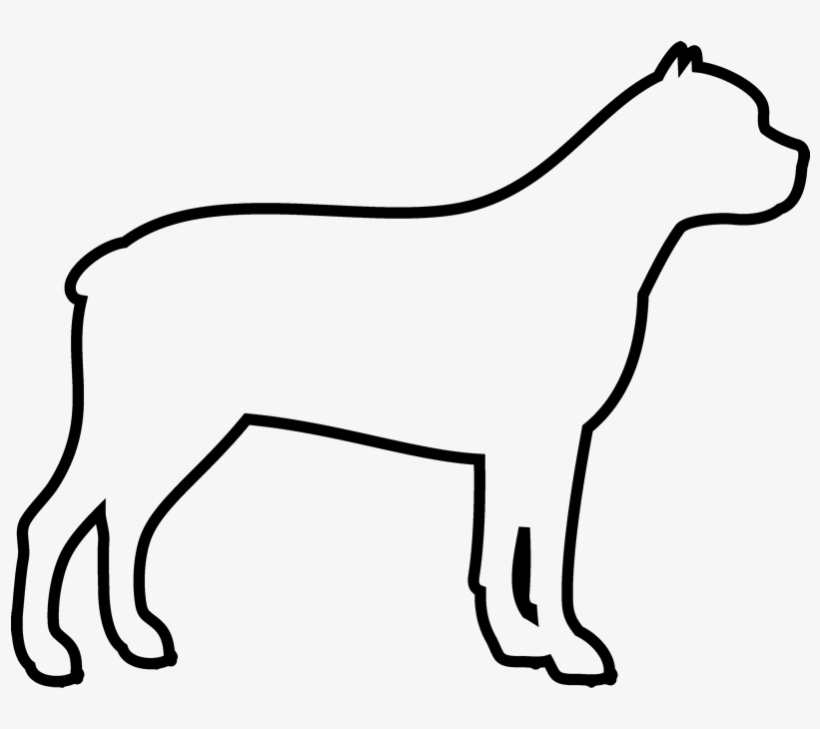 Cane Corso Rubber Stamp - Pug Black And White Outline, transparent png download