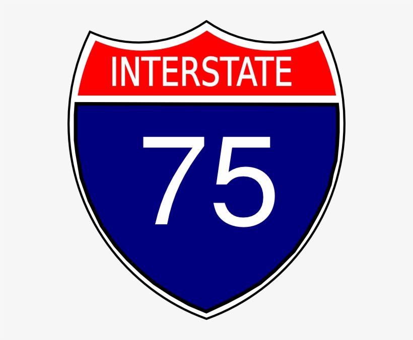 I-75 Sign Clip Art - Interstate 75 Highway Symbol, transparent png download