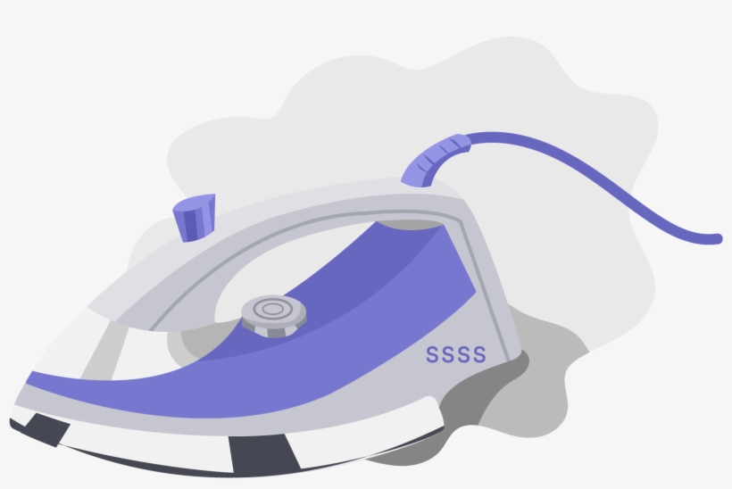 Electric Iron Steam Purple Metal Png And Vector Image - Clothes Iron, transparent png download
