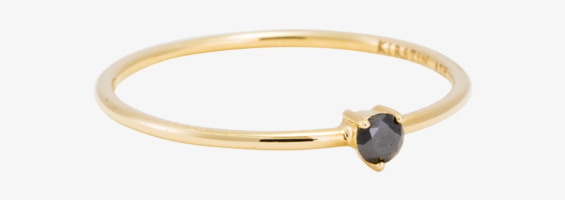 Tiny Black Diamond Ring Image - Bangle, transparent png download