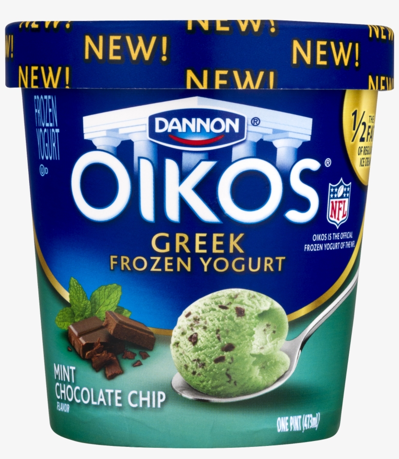Dannon® Oikos® Mint Chocolate Chip Greek Frozen Yogurt - Dannon Salted Caramel Frozen Yogurt, transparent png download