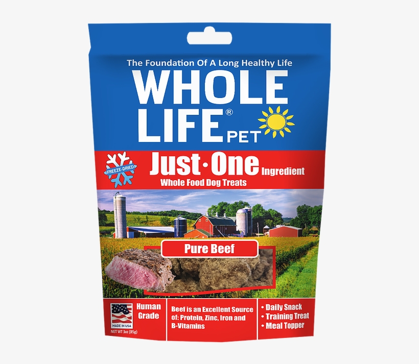 Whole Life Just One Grain Free Pure Beef Freeze Dried - Whole Life Living Treats Freeze Dried Real Peanut Butter, transparent png download