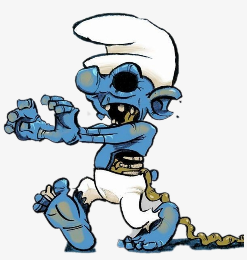 #smurf #zombie - Los Pitufos Zombies, transparent png download