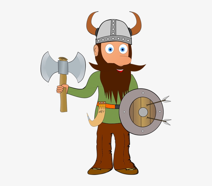 Axe Battle Axe Weapon Helm War Helmet - Cartoon, transparent png download