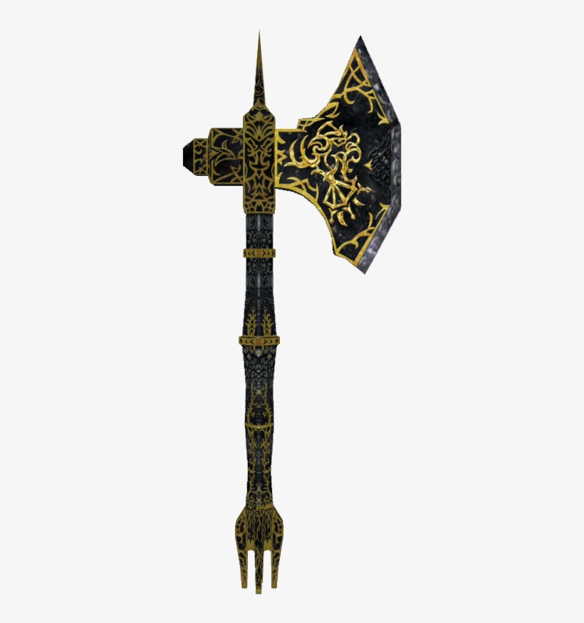 Ebony War Axe - Oblivion Ebony Dagger, transparent png download