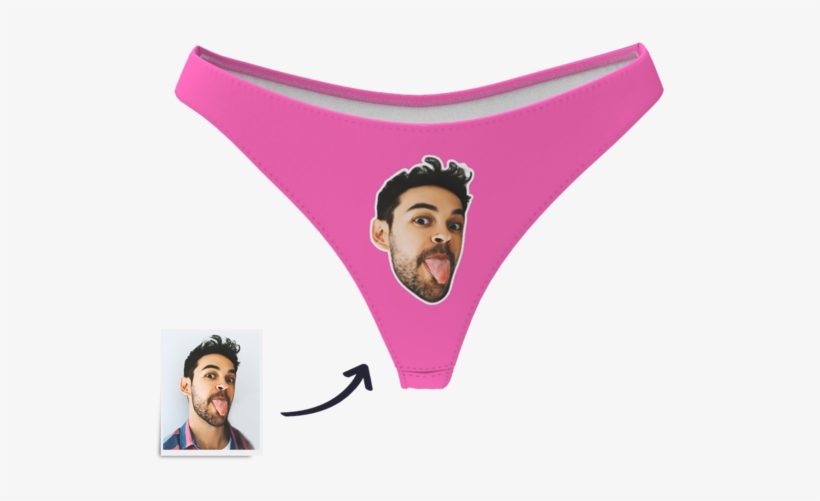 Women's Custom Face Thong Panty - Culotte Personnalisée, transparent png download