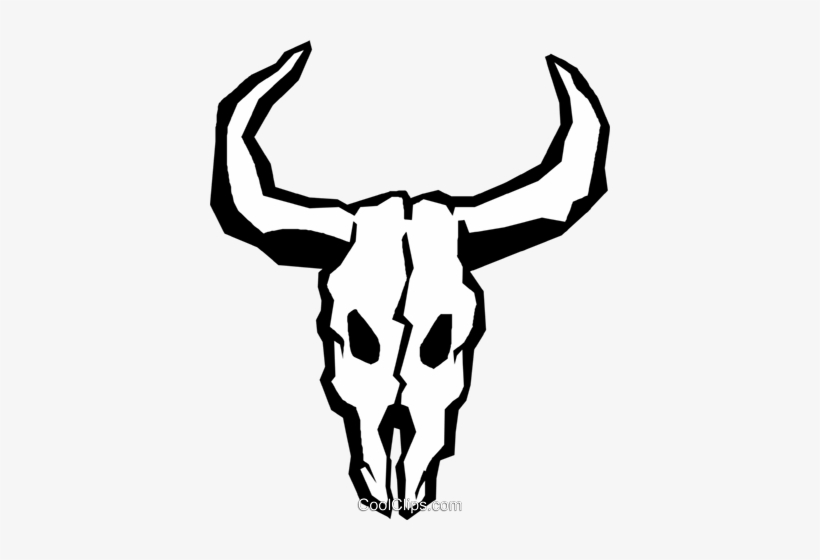Cow Skulls Royalty Free Vector Clip Art Illustration - Cow Skulls, transparent png download