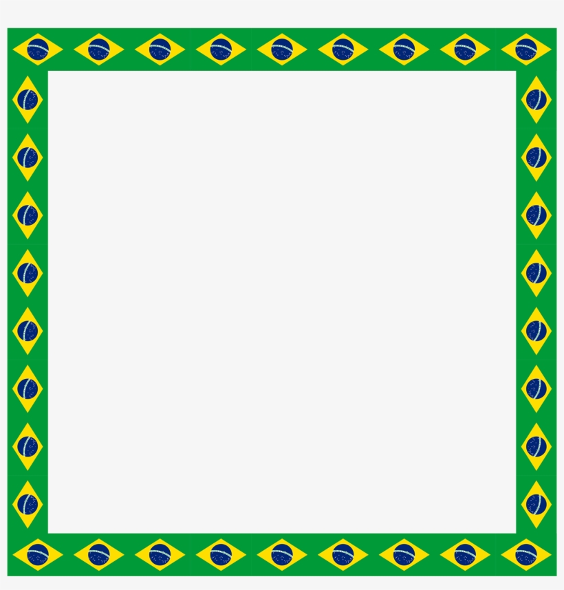 Pele Brazil Flag Border Illustration - Brazil Flag Border Png, transparent png download