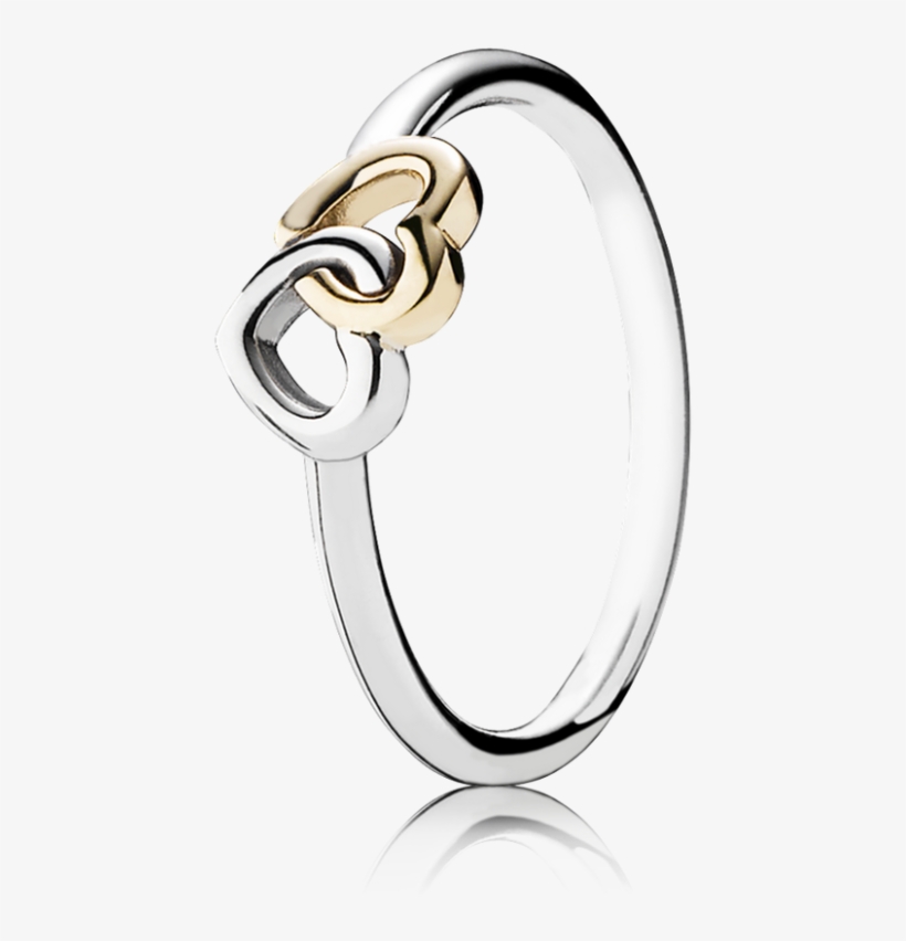 Wedding Large Size Of Ringsdiamond Double - Pandora Entwined Hearts Ring, transparent png download