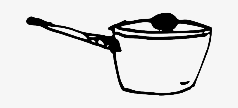 Casserole, Cooking, Pot, Pan, Kitchen, Cooking Pot - Casserole Black And White, transparent png download