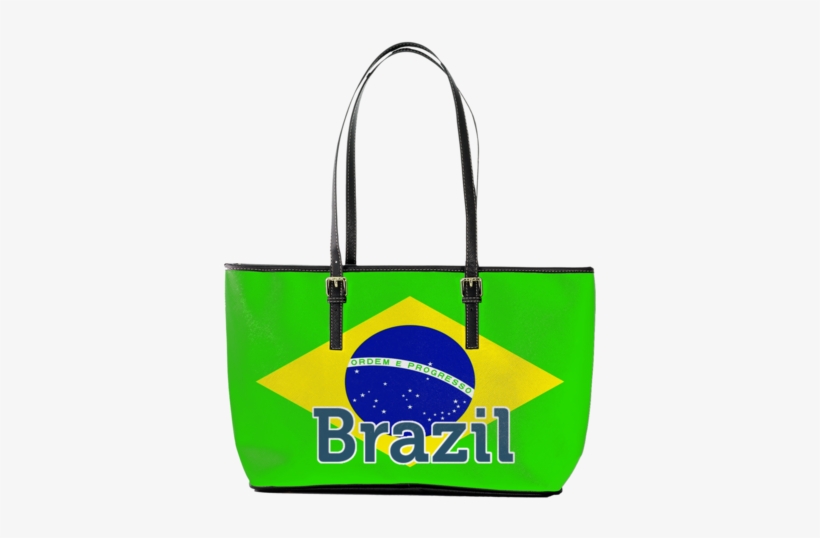 Brazil Flag Large Leather Tote - Brazil Flag, transparent png download