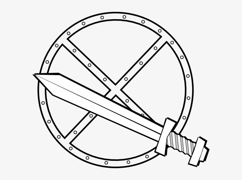 How To Set Use Jonadab Round Sword And Shield Svg Vector, transparent png download