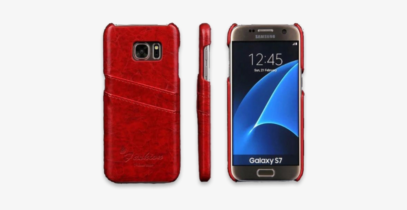 Luxury Leather Case For Samsung - Caseswill Samsung Galaxy S7 Case Oil Wax Credit Card, transparent png download