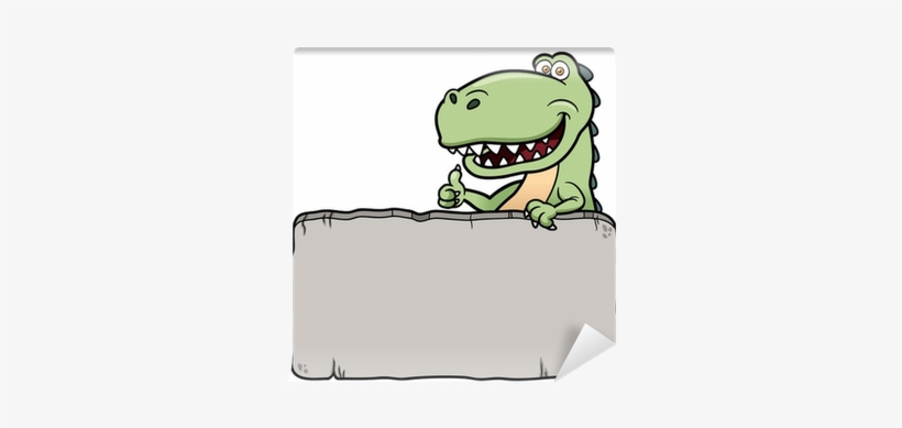 Vector Illustration Of Cartoon Dinosaur With Rock Wall - Delightful Dinosaur Pals! Seek And Find Activity Book, transparent png download