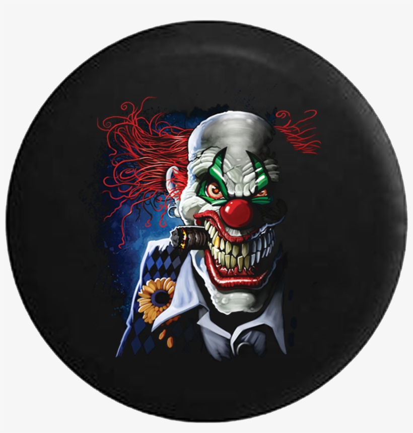 Joker Clown With Cigar And Evil Grin Jeep Camper Spare - Joker Clown, transparent png download