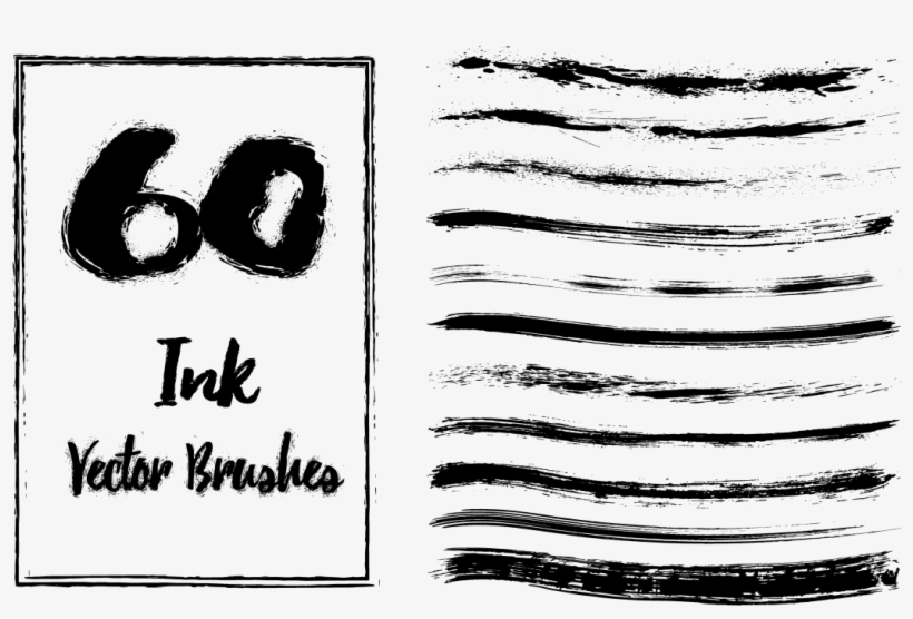 60 Grunge Brushes Example Image - Paintbrush, transparent png download