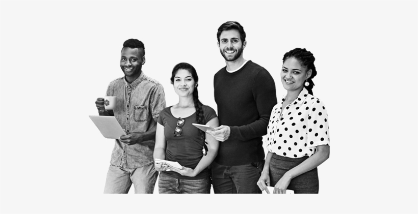 Dynamic People To Join Our Team - Black And White Group, transparent png download