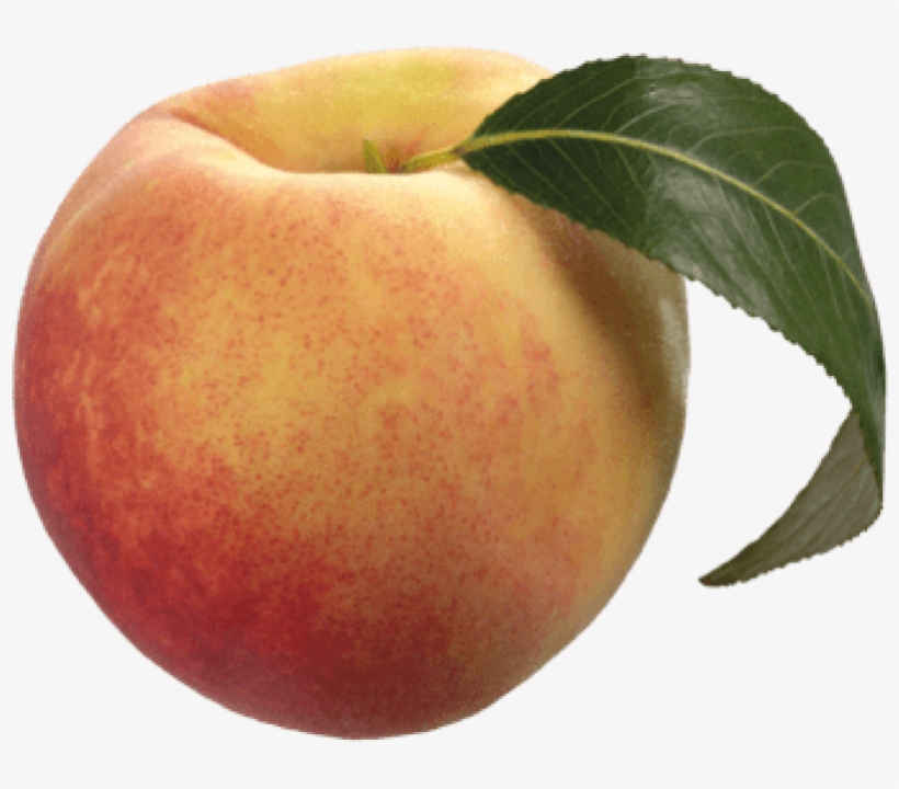 Free Png Peach With Green Leaf Png Images Transparent - Peach Transparent, transparent png download