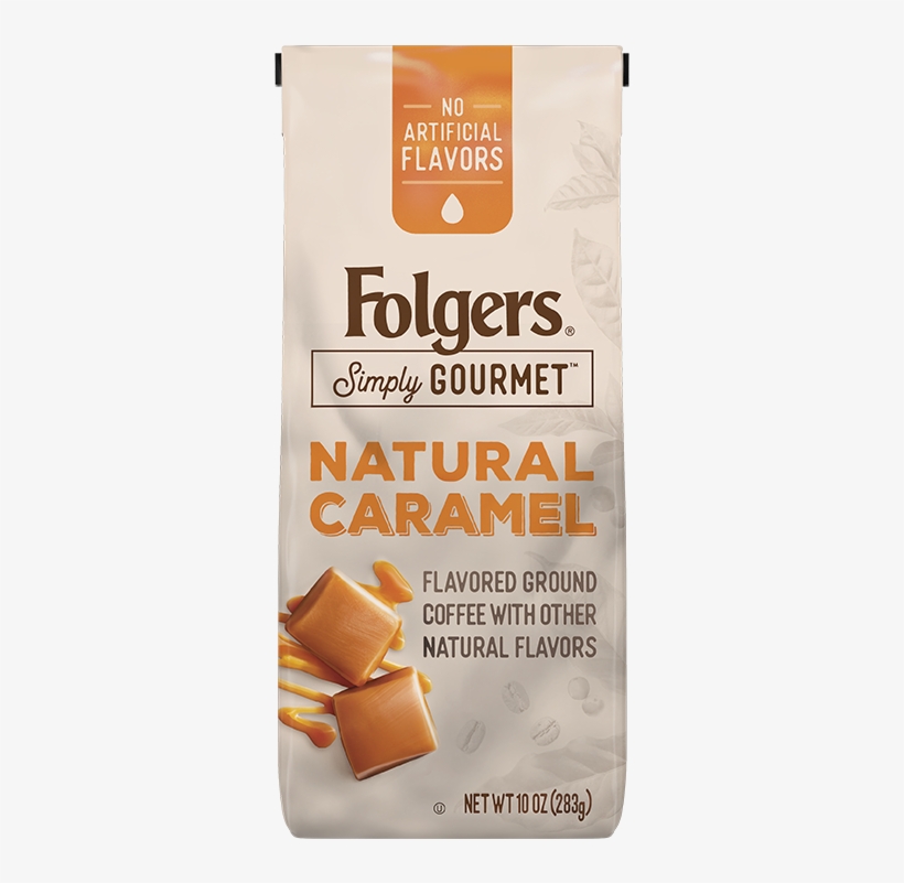 Simply Gourmet® Natural Caramel Flavored Ground Coffee - Folgers Simply Gourmet Natural Caramel Ground Coffee, transparent png download