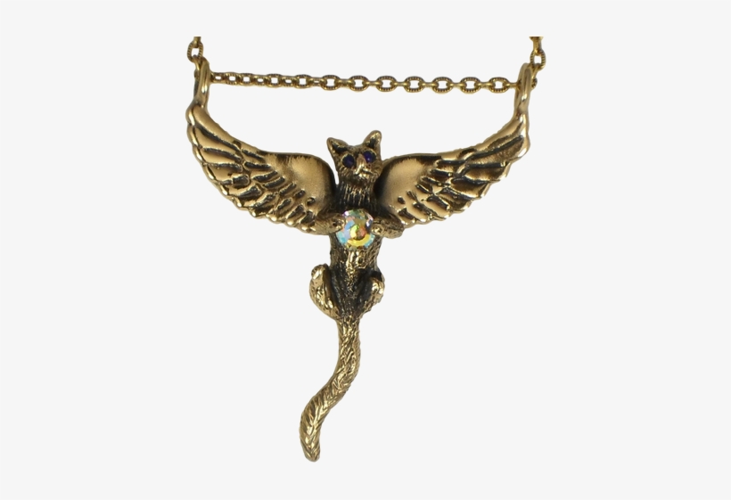 Flying Cat Pendant - Pendant, transparent png download