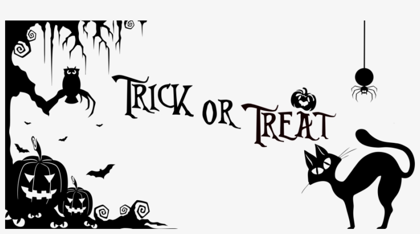 Trick Or Treat Silhouette - Trick Or Treat Pdf, transparent png download