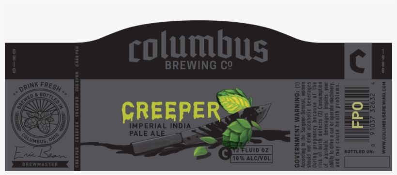 Columbus Brewing Creeper - Columbus Ipa, 6 Pack, 12 Fl Oz, transparent png download