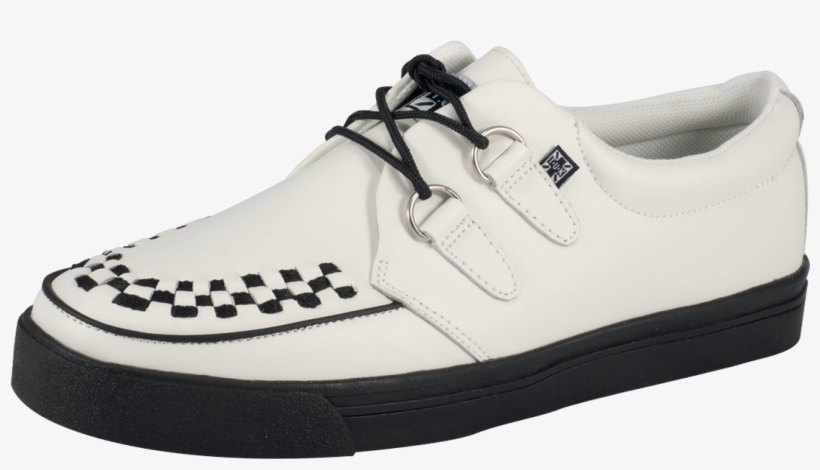 White Leather Creeper Sneakers - T.u.k. Original Footwear Leather 2-ring Sneakers, transparent png download