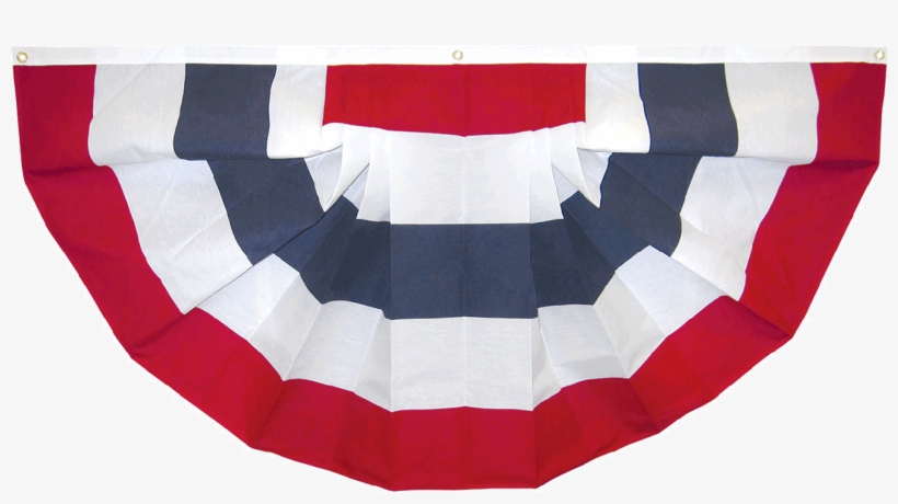 Patriotic Pleated Fan Cotton - Bunting Red White And Blue, transparent png download