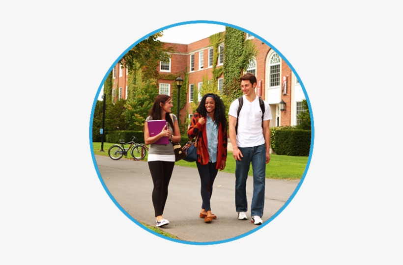 2 Female And 1 Male Student Walk Outside At Suny Postdam - Fun, transparent png download
