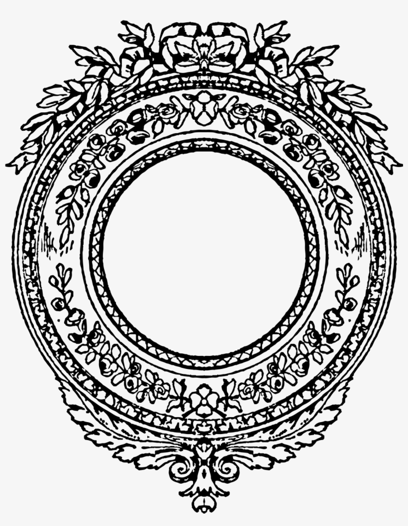 Jpeg Download - Art Nouveau Frame Round, transparent png download