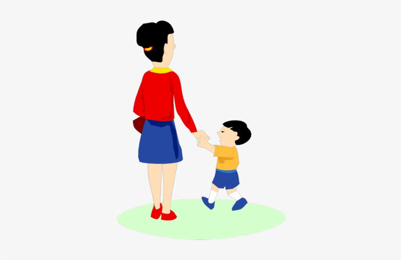 Vector Black And White Orchid Junior International - Walking With Mom Clipart, transparent png download