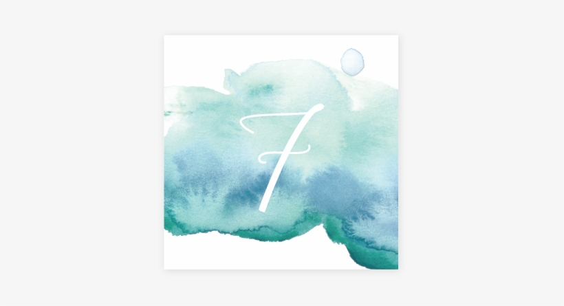 Watercolour Table Number Set Blue Watercolour Table - Number, transparent png download