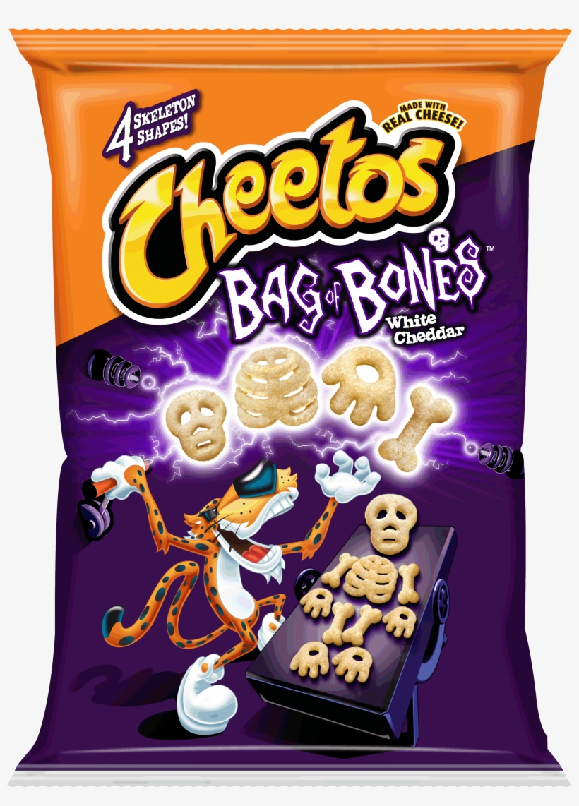 Cheetos Bag Png Homemade Halloween Glow In The Dark - Cheetos Bag Of Bones, transparent png download