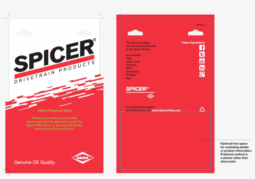 The Back Of The Card Lays Out Identically To The Back - Spicer Dana 30 44 Heavy Duty Axle U-joint Combo Includes, transparent png download