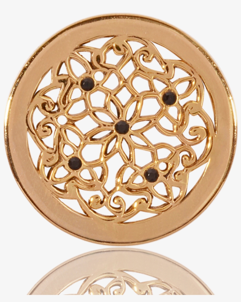 More Views - Nikki Lissoni Flower Bed Gold Plated Small Coin, transparent png download