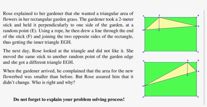 Statement Of The Problem 'building A Flowerbed' - Diagram, transparent png download