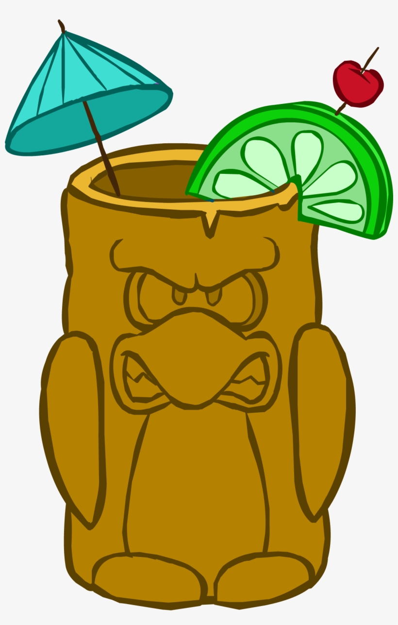 Brown Tropical Cup Icon - Club Penguin Tropical Cup, transparent png download