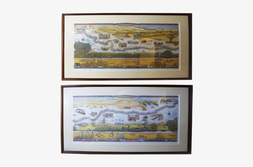 Pair Of Framed Canal Prints - Printing, transparent png download